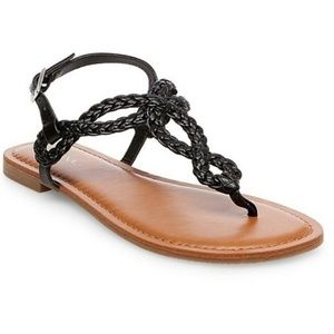 NWT Merona Black Jana Braided Sandal Size 11